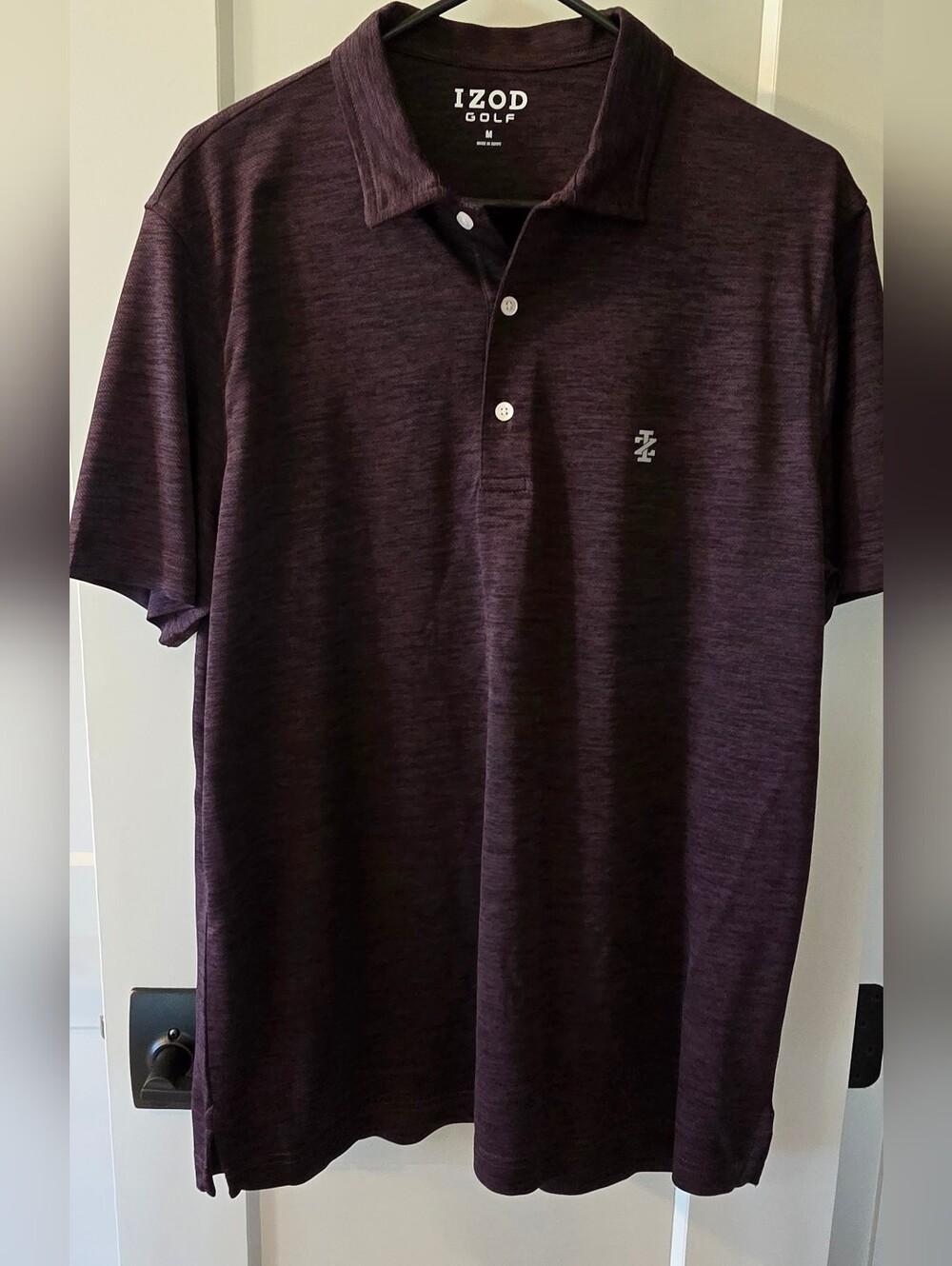 NWOT Izod Men's Plum Heather Polo Size M